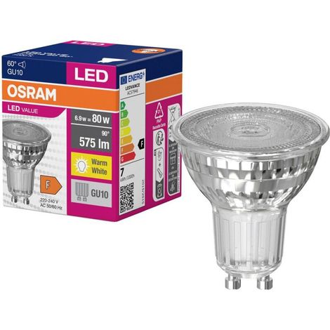 HOMELIGHTING 4058075096769 LED CEE F (A - G) GU10 réflecteur 6.9 W = 80 W blanc chaud (Ø x H) 50 mm x 50 mm 1 pc(s) Q519113 (1/5)