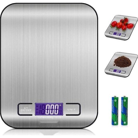 Filiyano-Balance de cuisine numérique en acier inoxydable, balance alimentaire multifonctionnelle, balance de cuisine (pile incluse) (1/5)