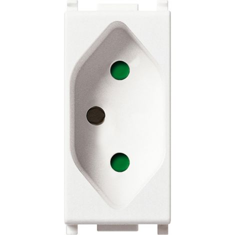 VIMAR - 14264 Presa SICURY 2P+T 10A brasiliano bianco