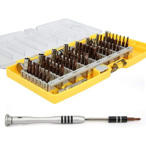 60-in-1 Screwdriver Bit Set, Precision Repair Tool Kit with Chrome Vanadium Steel Construction for Mobile Phones, Glasses and Devices (1/5)