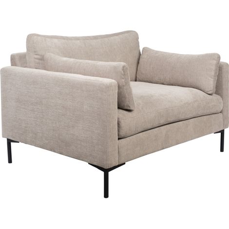 Fauteuil love seat en tissu beige - SUMMER (1/5)
