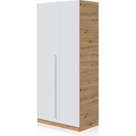 Armario Nos 2 Puertas Color Roble Nodi y Blanco Artik Dormitorio Estilo nórdico (1/5)