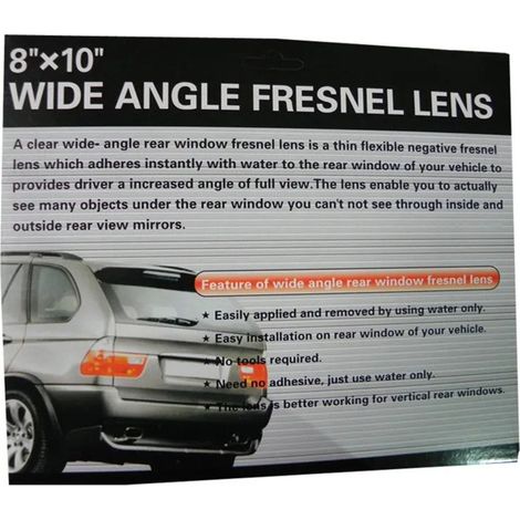 Irovami Fresnel-Weitwinkelobjektiv für Autos, beseitigt tote Winkel, ermöglicht Kindern und Haustieren optimale Sicht, abnehmbarer, wasserfester Kleber (1/5)