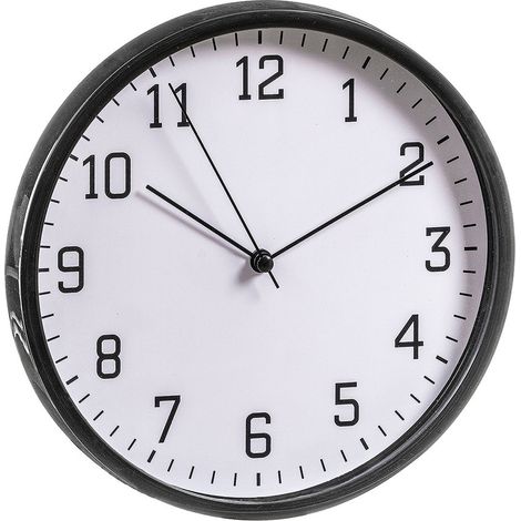 Reloj pared blanco/negro 21,5 cm diámetro