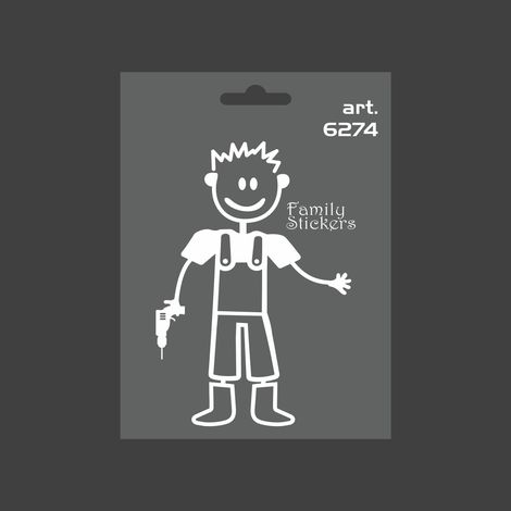 Adesivi Family Stickers 9 x 12 cm - Modello: PAPA' TRAPANO
