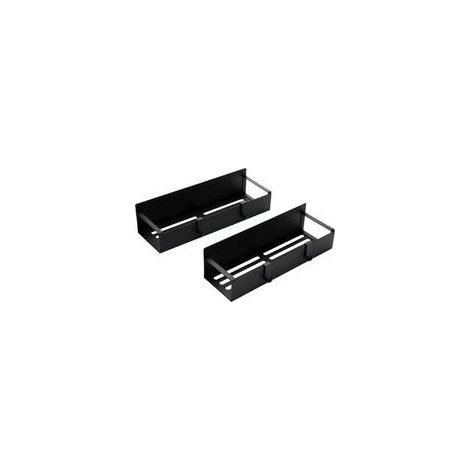 Lot de 2 étagères de rangement magnétiques pour réfrigérateur et four, noir