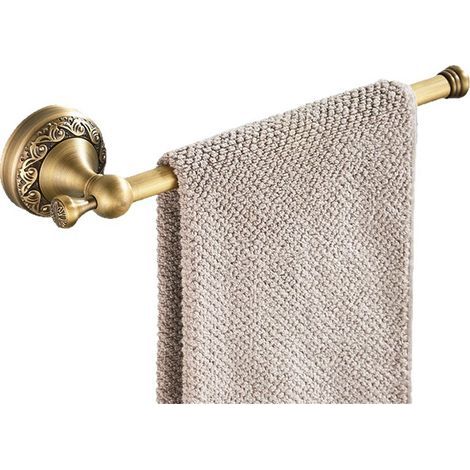 Porte-serviettes antique, barre de serviette rétro en laiton , porte-serviettes de bain vintage montage mural (1/5)