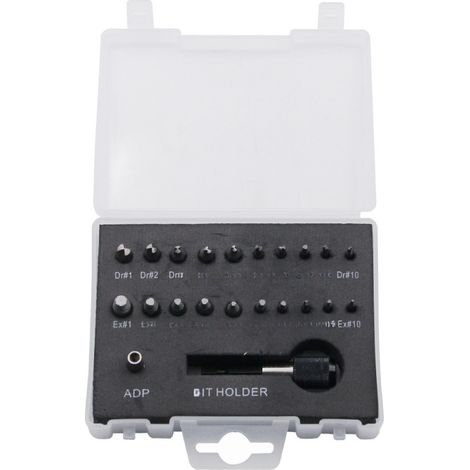 Outil de démontage de vis coulissant S2 en boîte plastique transfrontalière de 22 pièces, compatible avec différents embouts (boîte de 22 pièces). (1/5)