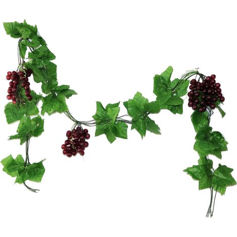 Grappes de raisin artificielles, raisins artificiels, raisins artificiels avec vrilles, décoration de raisin réaliste, 5 ensembles de grappes de raisin, grappes de raisin, pour la décoration