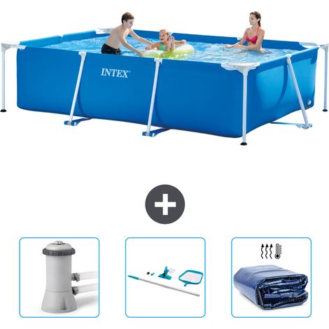 Piscine Cadre Rectangulaire Intex - 300 x 200 x 75 cm - Bleue - Incluse Accessoire CB81 (1/5)