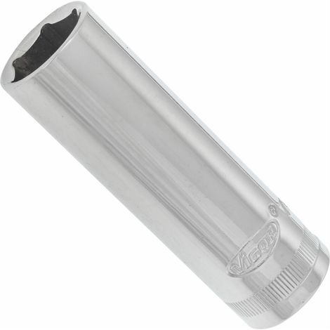 VIGOR Steckschlüsseleinsatz, lang, 1/2 (12,5 mm) Vierkant hohl, Außen Sechskant Profil, SW 17 mm (1/4)