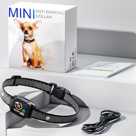 Collier anti-aboiements pour chiens, collier automatique rechargeable avec avertissement par vibration et son, sensibilité réglable, étanche, sans choc, pour chiens de petite, moyenne et grande taille (1/3)
