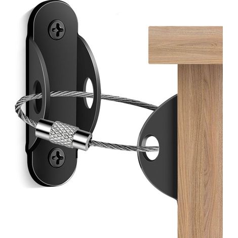 [NON UTILIZZATO] 10Pezzi Ancoraggi per Antiribaltamento Inossidabile e Laminato Freddo Sicurezza per Armadi Comò e Librerie Installazione Facile