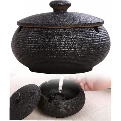 Cendrier durable, cendrier, cendrier avec couvercle pour maison hôtel (1/4)