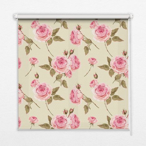 Tenda a Rullo Interna per Finestra - Tenda Filtrante Luce - Tenda Privacy - Tenda Decorativa Rettangolare - Rullo per Interni - (120 cm x 140 cm) - Rose (1/5)