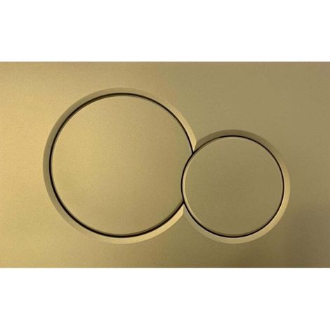 Applies to Geberit Sigma01 flush plate for dual flush: Brushed Gold (1/4)