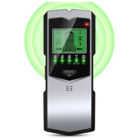 Cable Detector, 5 in 1 Wall Detector with LCD Display, Wall Mounted Metal Detector, Material Detector with Audio Alarm, Wood, Metal, AC Wall Detector (1/5)