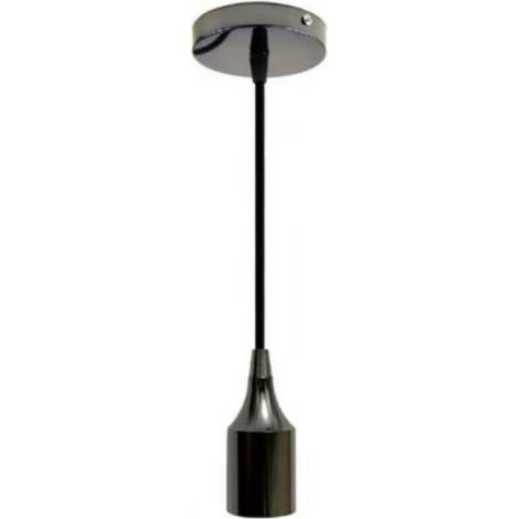 DOUILLE DE LAMPE LUSTRE SUSPENSION PLAFOND SUSPENSION VINTAGE 2MT JD02 NOIR