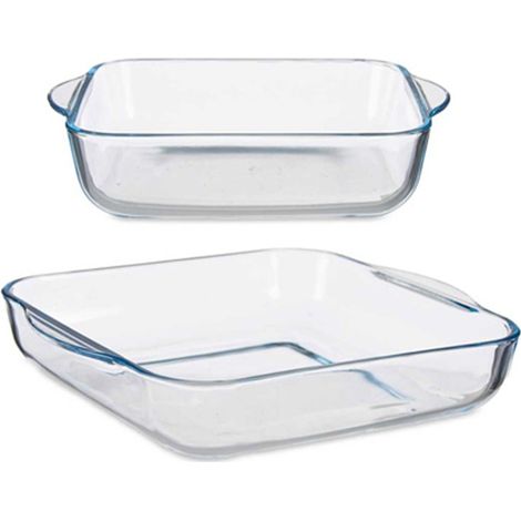 Set 2 teglie da forno in borosilicato 22x26-28x32 12954 vivalto (1/3)