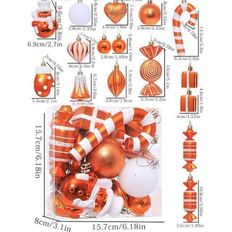 Set mit 16 Weihnachtskugeln aus Kunststoff – Mehrfarbige und formschöne Christbaumdekorationen, langlebiger Festtagsschmuck (1/5)