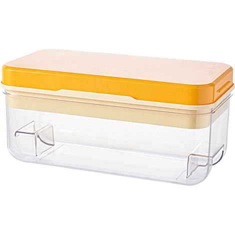 Stapelbare Eiswürfelform mit Deckel und Schaufel – EINNENFFER – 32 Eiswürfelformen, einfaches Entnehmen, sicheres Material, auslaufsicher und ideal zur Herstellung von aromatisierten Eiswürfeln für Ih (1/5)
