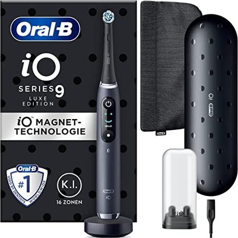 Brosse à dents électrique - ORAL-B - iO Series 9 - Noir Onyx - 6 modes de brossage - Chargeur magnétique