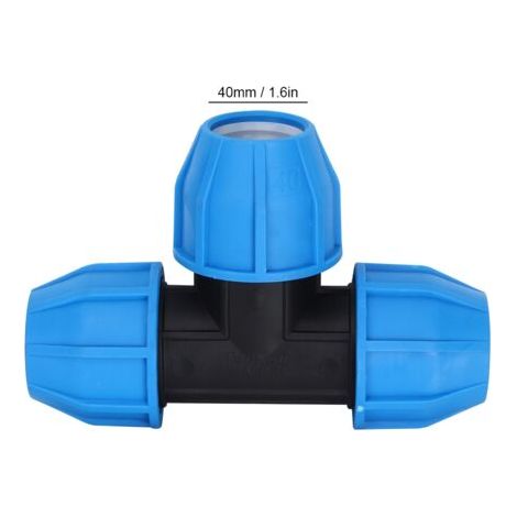 Raccord en PE 40mm pour tuyaux d'eau - Connecteur en forme de T - Haute résistance et durable - 1 pièce (1/5)