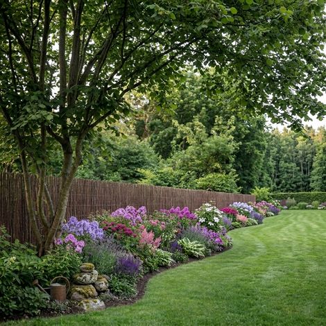 Canisse de jardin en osier naturel 1,0 x 5 m