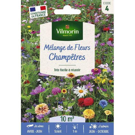 Mélange Champêtre - 10 m² - Mélange de fleurs Vilmorin (1/2)