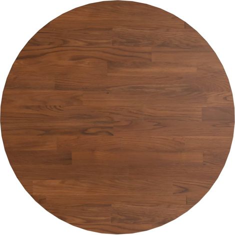 Dessus de table  Dessus de bureau  Plateau de table rond Marron foncé Ø40x1,5cm Chêne massif traité
