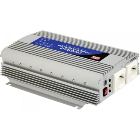 MW MEAN WELL A301-1K0-F3 Inverter 1000W Inverter Onda Sinusoidale Modificata In 12V Out 230VAC 2 Presa Schuko