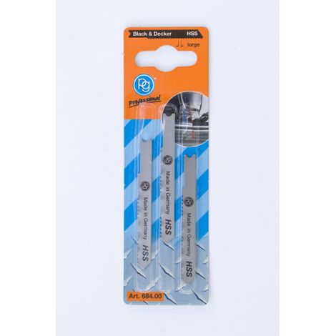 Poggi 684.00 3 lames pour scie sauteuse pour fer A grandes dents 50 mm
