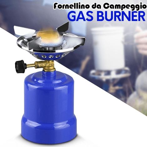 TrAdE Shop Traesio - Fornello Gas Portatile Fornellino Per Campeggio Camping Da Viaggio Di Emergenza - (1/5)
