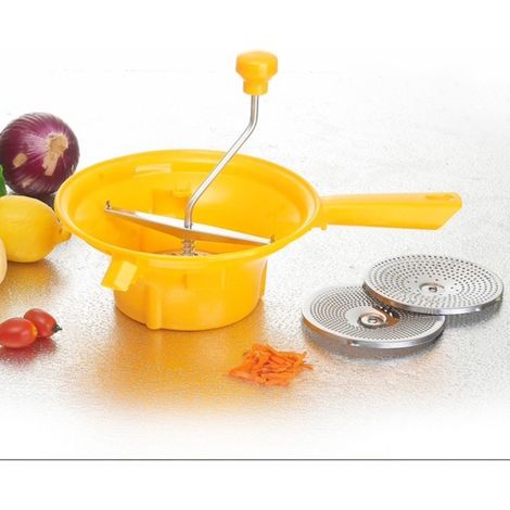 1 presse-purée (20 cm) – Plastique vert, orange et argent – Convient à une utilisation en cuisine domestique la couleur sera envoyée au hasard lors de la commande.