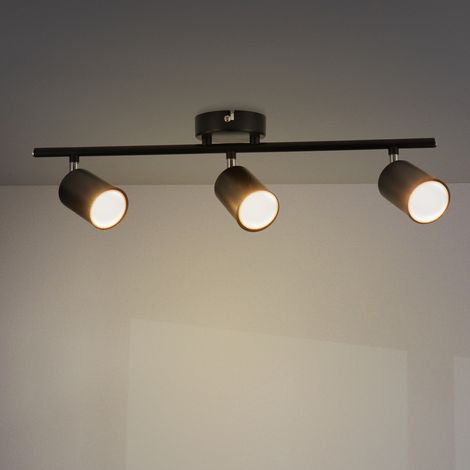 IluminaShop - Lampara de Techo Serie Black 3 Focos GU10 (1/3)
