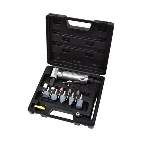 HEAVY DUTY 15PC 1/4 AIR DIE RIGHT ANGLE GRINDER POLISHER SANDER CASE TZ AT020