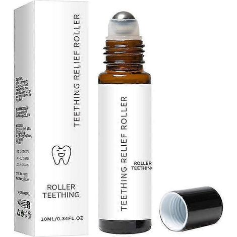 Rouleau de massage naturel aux huiles essentielles pour soulager les douleurs gingivales de bébé lors des poussées dentaires - Sans BPA et sans danger pour les nourrissons (1/4)