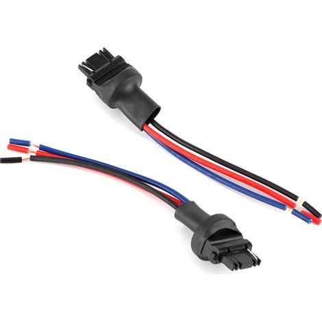 Deux connecteurs mâles 3157 pour fils adaptateurs de douille d'ampoule automobile, utilisés pour les clignotants. (1/5)