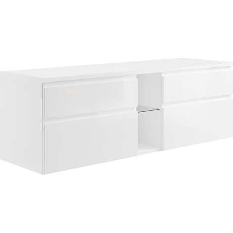 Mobile sotto lavabo sospeso 150 cm Bianco - MAGDALENA II