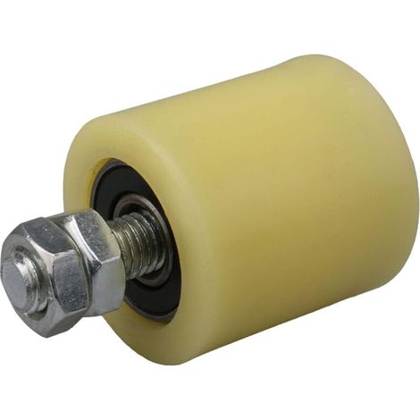 M12 48 x 50mm roue de guidage de roulement à rouleaux en acier PP avec insert de roulement 6201 pour porte électrique Pack de 2 (1/3)