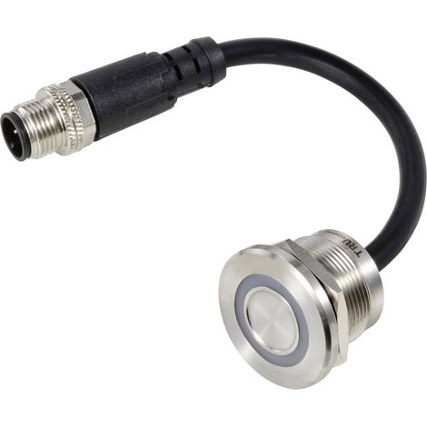 TRU COMPONENTS TC-12835300 TC-TS22A10YSSG12M12 MALE CONNECTOR Pulsante a sensore 24 V 0.5 A 1x Off / (On) Momentaneo Ve (1/2)