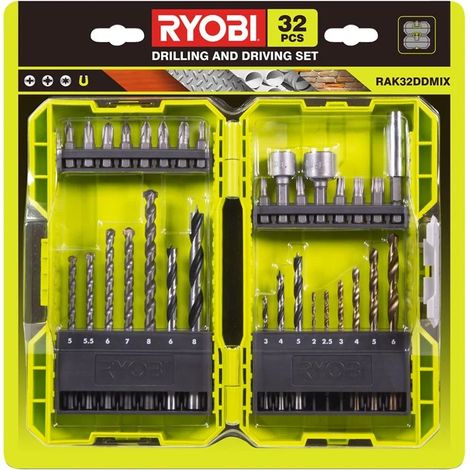 RYOBI Coffret empilable de 32 accessoires mixte perçage - vissage - boulonnage RAK32DDMIX
