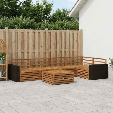 vidaXL Outdoor Sofa Set 6 pcs Natural Solid Acacia Wood (1/5)