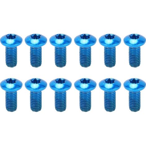 12 vis en acier allié T25 M5x10mm pour disque de frein de VTT, boulons de rotor de frein de vélo, couleur bleue (1/5)