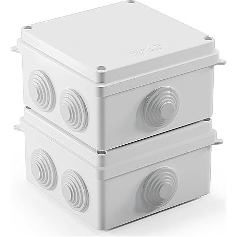 IP65 Waterproof Junction Box, Outdoor Electrical Connection Box, Connectors Cable – White (1/5)