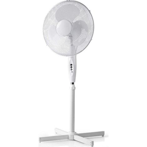 Nedis FNST10CWT40 Ventilador de pie blanco ajustable