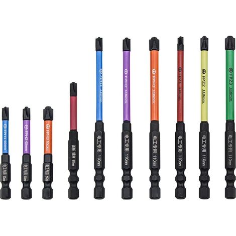 de 10 embouts de tournevis magn tiques sp ciaux fendus pour (1/5)