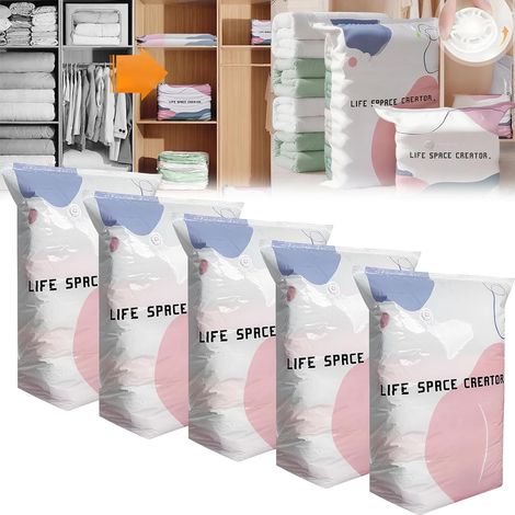 Sac de rangement sous vide, 80 x 100 x 30 cm, pour le linge de lit et gain de place, pour un rangement pratique dans les environnements domestiques.-AquaForge (1/5)