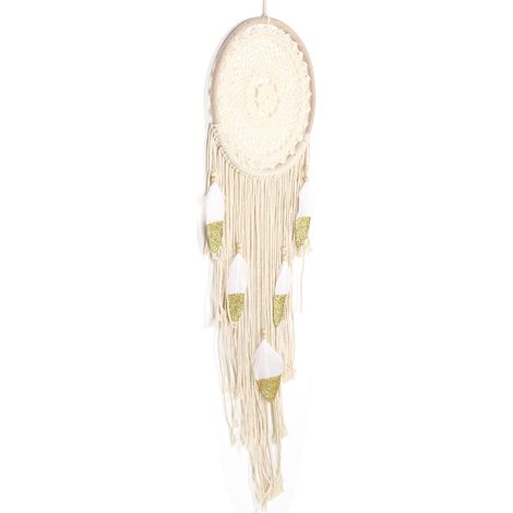 Attrape-rêves en plumes, décoration murale artisanale, pendentif, cadeau (1/5)