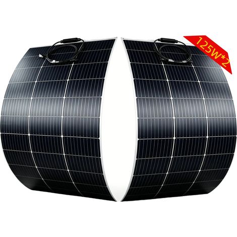 Pannello solare, design flessibile, alta efficienza, 2 pezzi da 125 W (1/2)